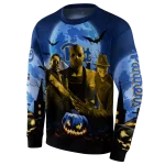 pittsburgh panthers halloween vibes royal blue black hoodie best selling