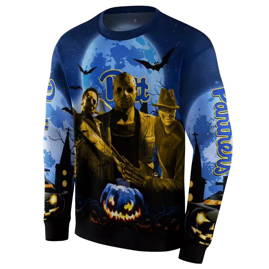 pittsburgh panthers halloween vibes royal blue black hoodie new arrival pittsburgh panthers halloween vibes royal blue black hoodie new arrival