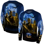 pittsburgh panthers halloween vibes royal blue black hoodie best selling