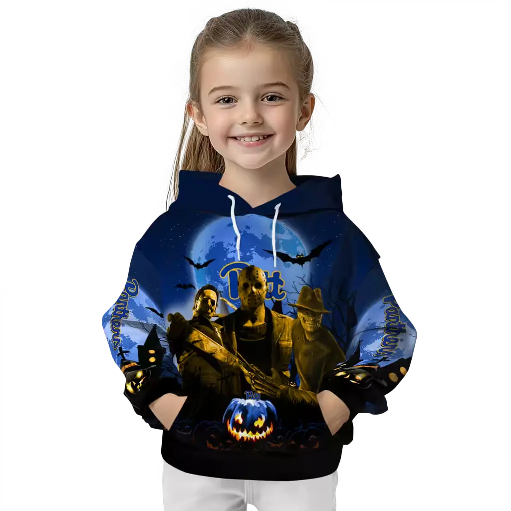 pittsburgh panthers halloween vibes royal blue black hoodie top rated pittsburgh panthers halloween vibes royal blue black hoodie top rated