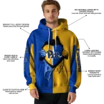 pittsburgh panthers heartbeat graphic royal blue hoodie best selling