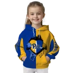pittsburgh panthers heartbeat graphic royal blue hoodie best selling