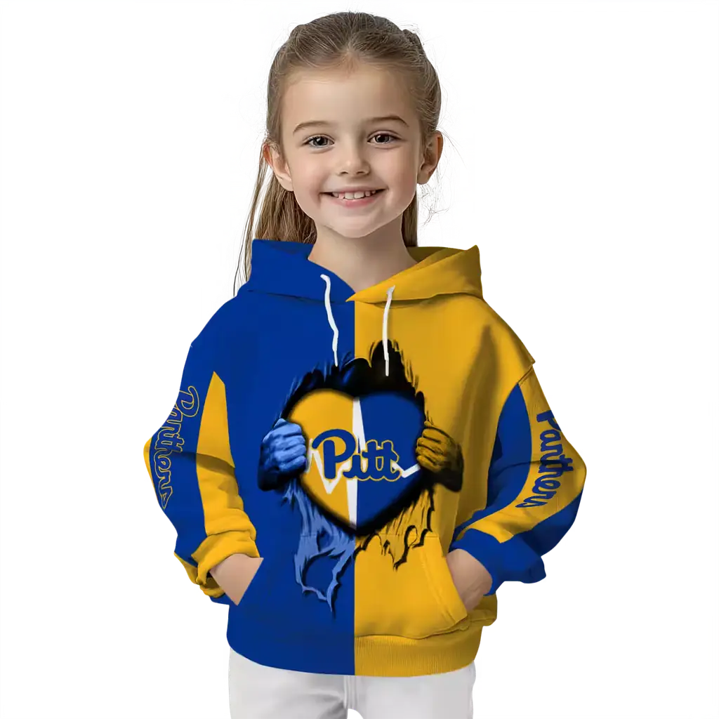pittsburgh panthers heartbeat graphic royal blue hoodie top rated pittsburgh panthers heartbeat graphic royal blue hoodie top rated