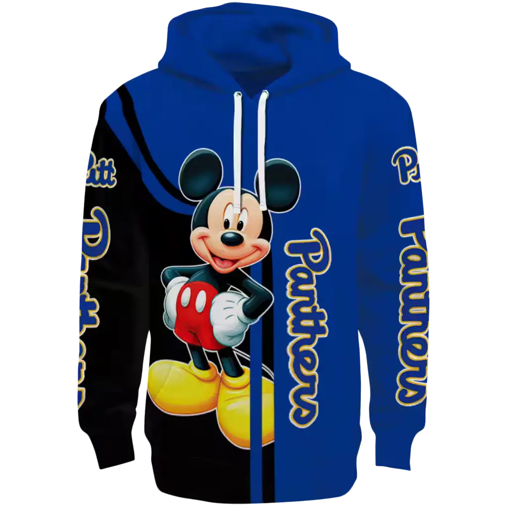 pittsburgh panthers mickey mouse royal black hoodie best selling pittsburgh panthers mickey mouse royal black hoodie best selling