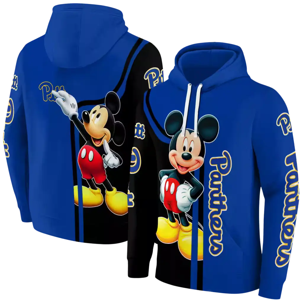 pittsburgh panthers mickey mouse royal black hoodie fashion forward pittsburgh panthers mickey mouse royal black hoodie fashion forward