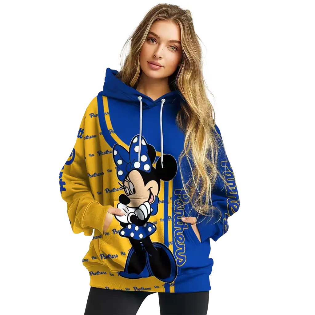 pittsburgh panthers minnie mouse royal blue hoodie high quality pittsburgh panthers minnie mouse royal blue hoodie high quality