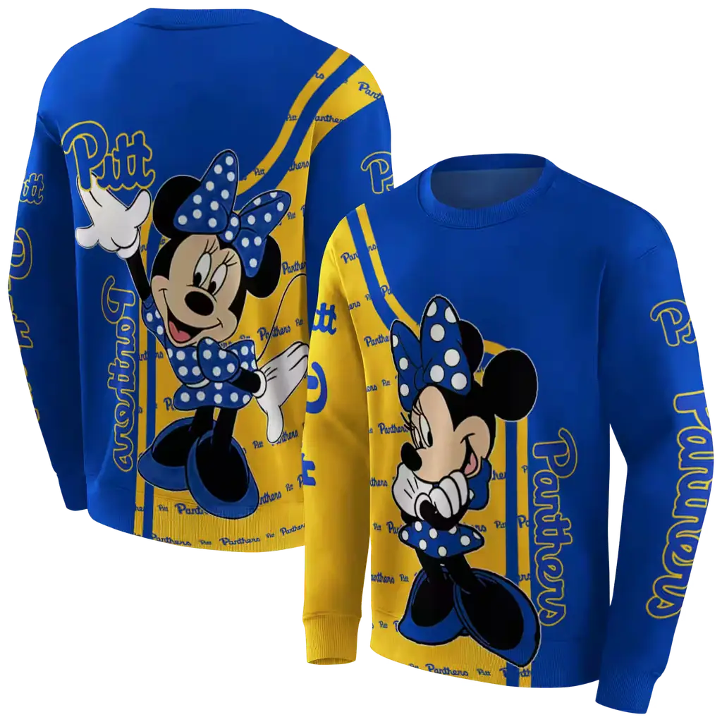 pittsburgh panthers minnie mouse royal blue hoodie premium grade pittsburgh panthers minnie mouse royal blue hoodie premium grade