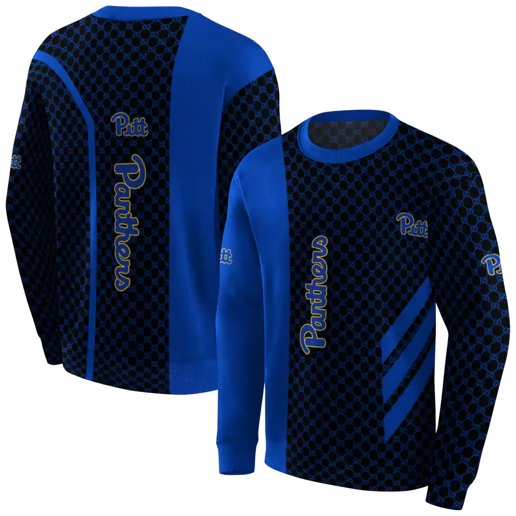 pittsburgh panthers monogram pattern royal blue hoodie premium grade pittsburgh panthers monogram pattern royal blue hoodie premium grade