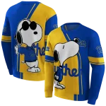 pittsburgh panthers playful snoopy royal blue hoodie best selling