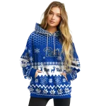 pittsburgh panthers reindeer motif royal blue hoodie best selling