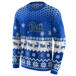 pittsburgh panthers reindeer motif royal blue hoodie best selling