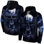 pittsburgh panthers skull artwork royal blue black hoodie best selling
