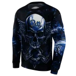pittsburgh panthers skull artwork royal blue black hoodie best selling