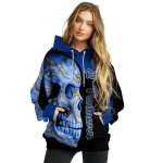 pittsburgh panthers skull motif royal black hoodie best selling