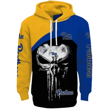 pittsburgh panthers skull punisher gold black hoodie best selling