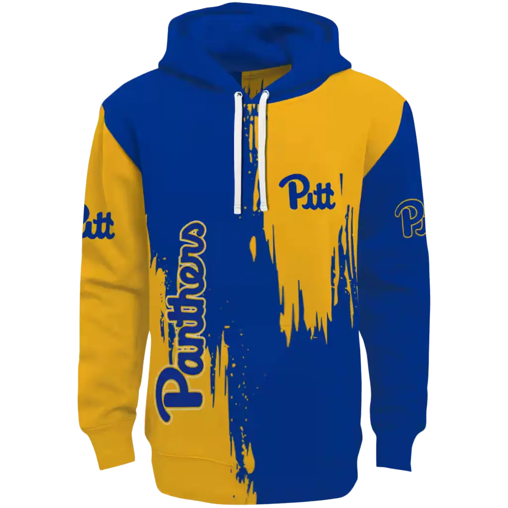 pittsburgh panthers splatter effect royal blue hoodie best selling pittsburgh panthers splatter effect royal blue hoodie best selling