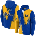 pittsburgh panthers splatter effect royal blue hoodie best selling