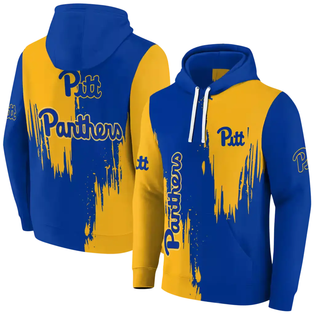 pittsburgh panthers splatter effect royal blue hoodie fashion forward pittsburgh panthers splatter effect royal blue hoodie fashion forward