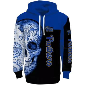pittsburgh panthers sugar skull royal blue black hoodie best selling
