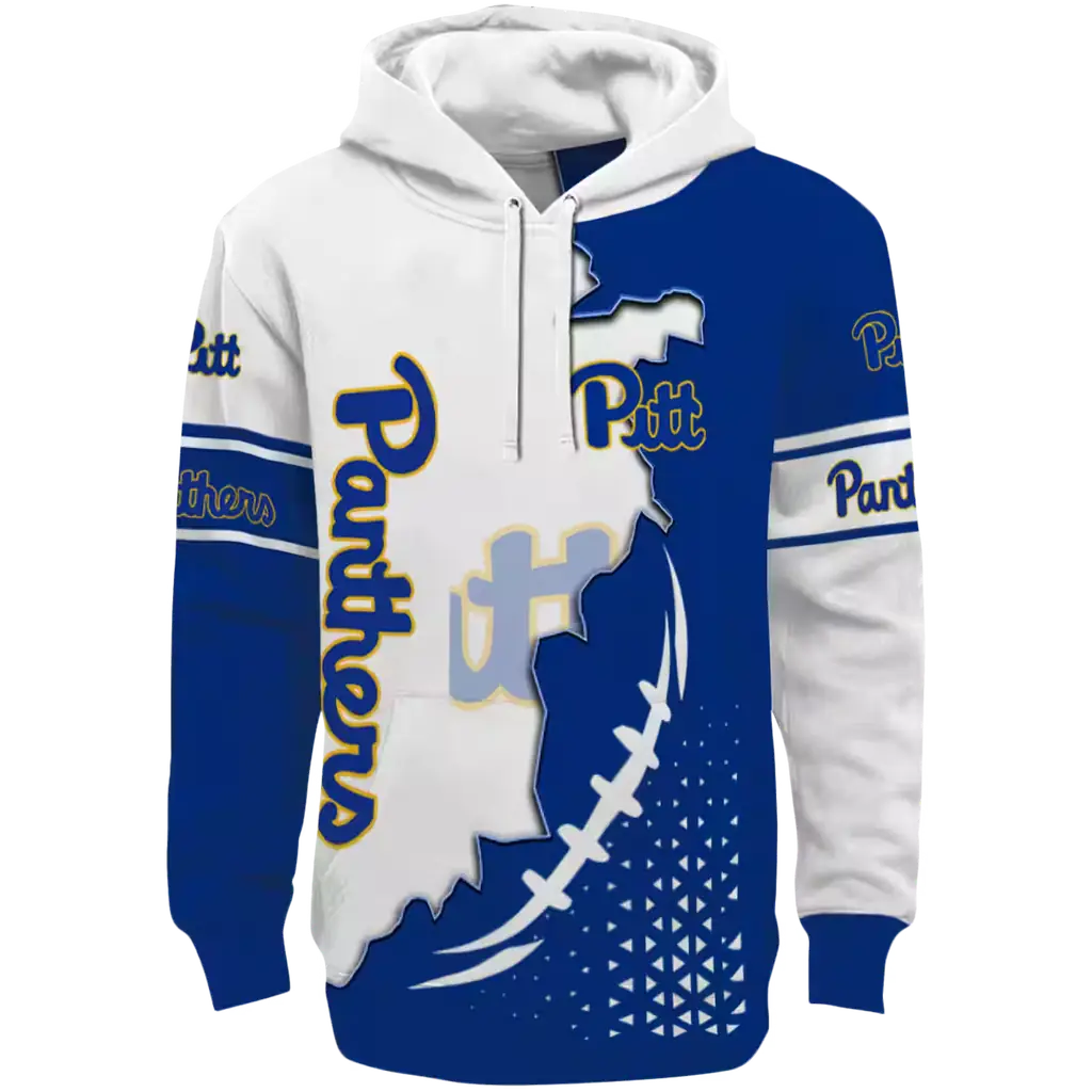 pittsburgh panthers triangular pattern royal blue white hoodie best selling pittsburgh panthers triangular pattern royal blue white hoodie best selling