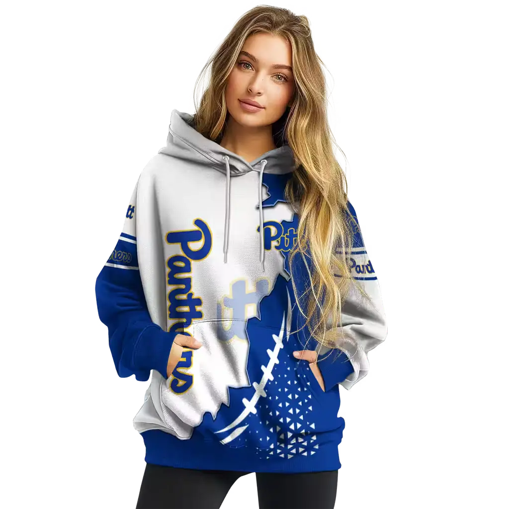 pittsburgh panthers triangular pattern royal blue white hoodie high quality pittsburgh panthers triangular pattern royal blue white hoodie high quality