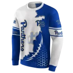 pittsburgh panthers triangular pattern royal blue white hoodie best selling