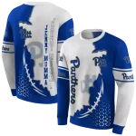 pittsburgh panthers triangular pattern royal blue white hoodie best selling
