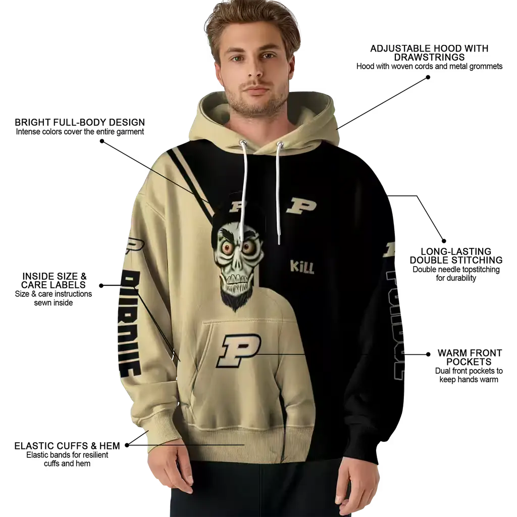 purdue boilermakers achmed skull gold hoodie latest model purdue boilermakers achmed skull gold hoodie latest model