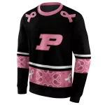 purdue boilermakers awareness ribbon black pink hoodie best selling