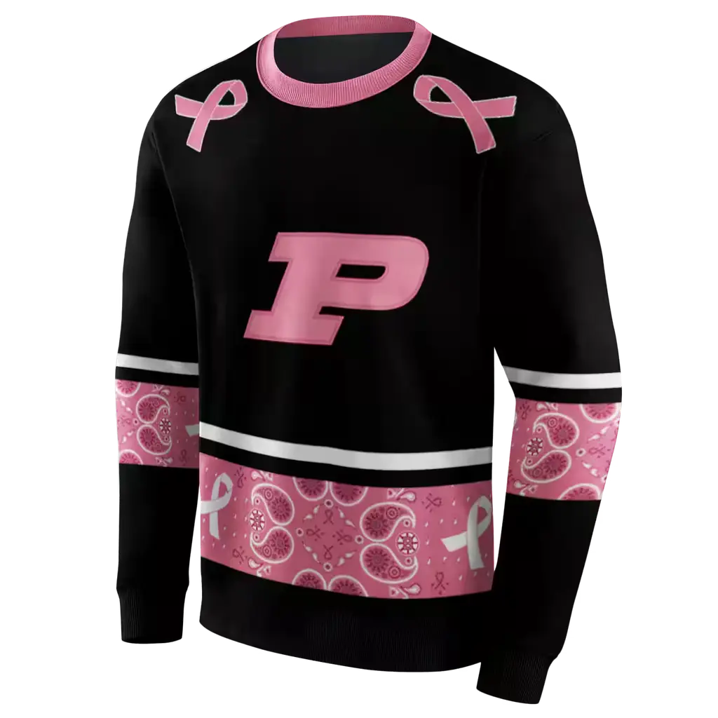 purdue boilermakers awareness ribbon black pink hoodie new arrival purdue boilermakers awareness ribbon black pink hoodie new arrival