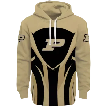 purdue boilermakers concentric lines gold black hoodie best selling