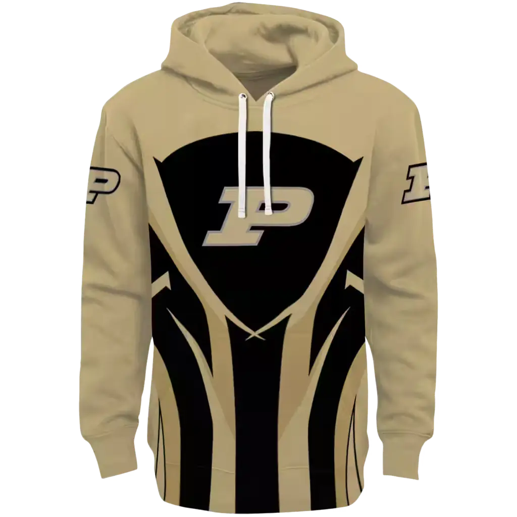 purdue boilermakers concentric lines gold black hoodie best selling purdue boilermakers concentric lines gold black hoodie best selling