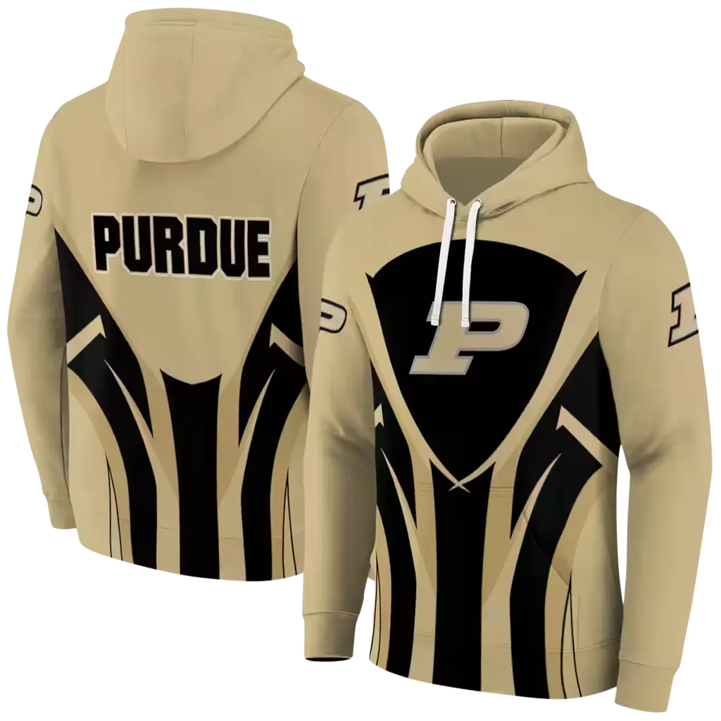 purdue boilermakers concentric lines gold black hoodie fashion forward purdue boilermakers concentric lines gold black hoodie fashion forward