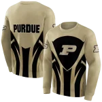 purdue boilermakers concentric lines gold black hoodie best selling