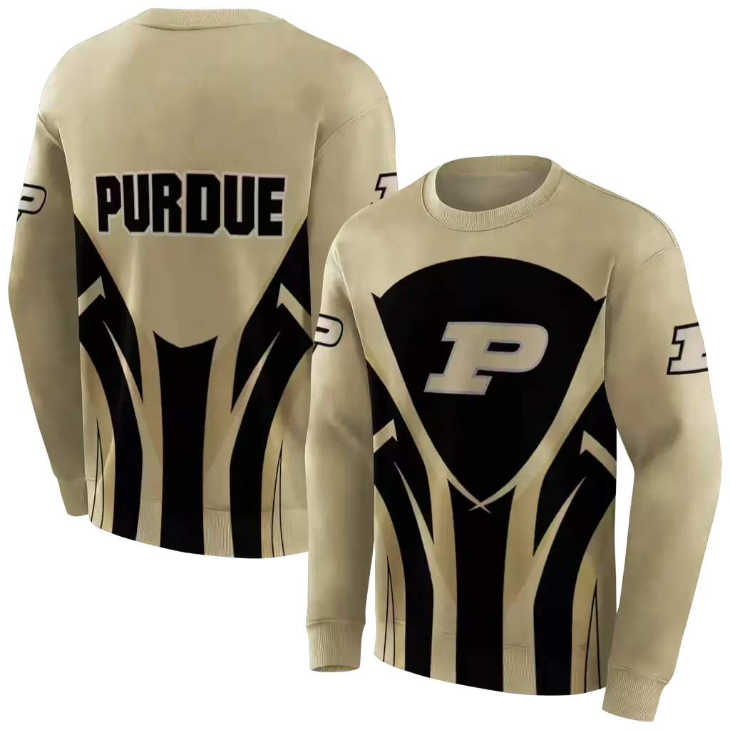 purdue boilermakers concentric lines gold black hoodie premium grade purdue boilermakers concentric lines gold black hoodie premium grade