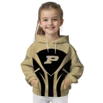 purdue boilermakers concentric lines gold black hoodie best selling