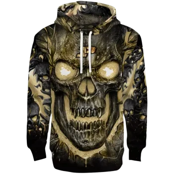 purdue boilermakers demonic skull gold black hoodie best selling