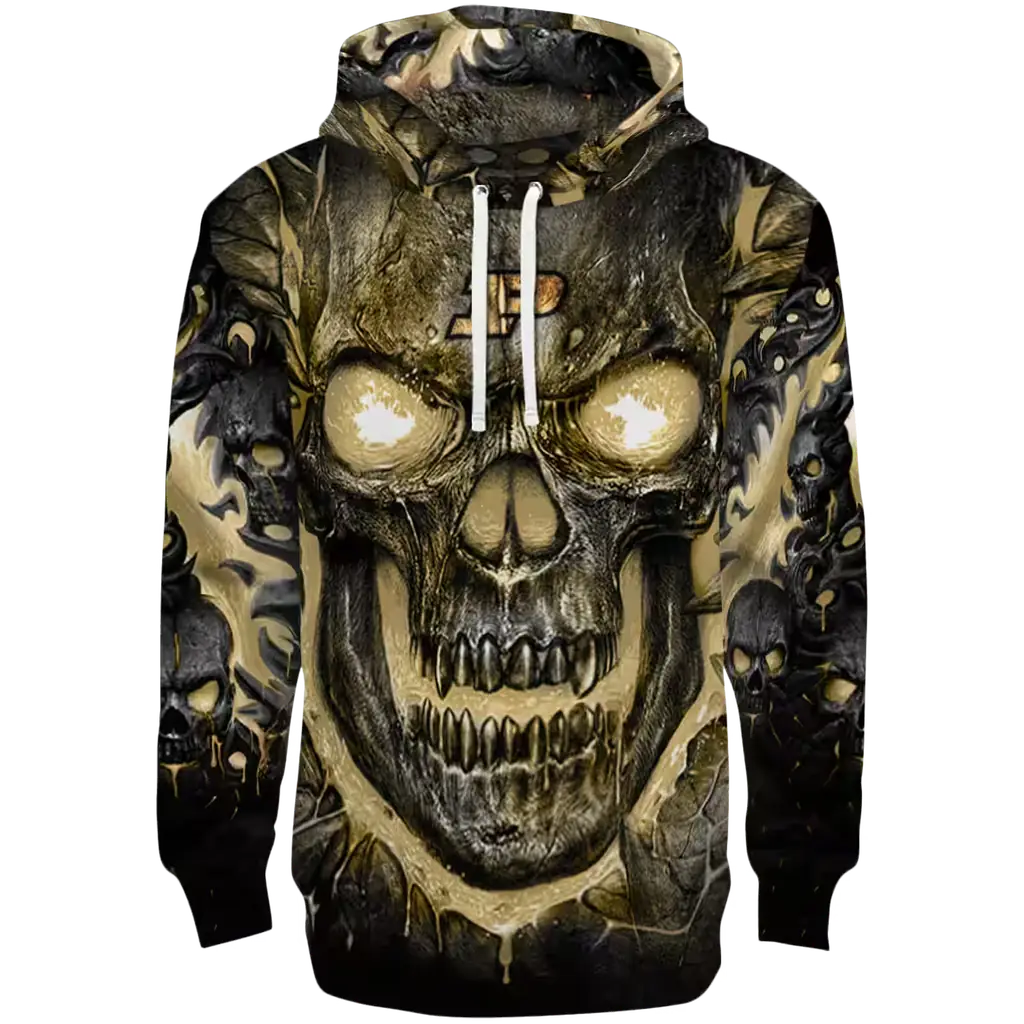 purdue boilermakers demonic skull gold black hoodie best selling purdue boilermakers demonic skull gold black hoodie best selling