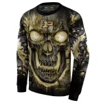 purdue boilermakers demonic skull gold black hoodie best selling