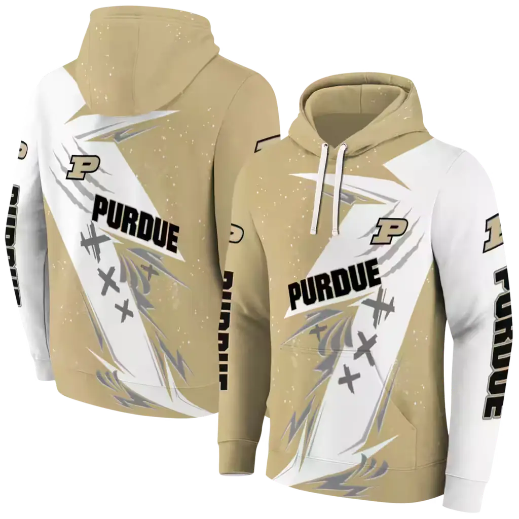 purdue boilermakers dynamic slash gold white hoodie fashion forward purdue boilermakers dynamic slash gold white hoodie fashion forward