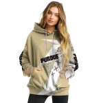 purdue boilermakers dynamic slash gold white hoodie best selling