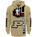 purdue boilermakers football heartbeat gold hoodie best selling