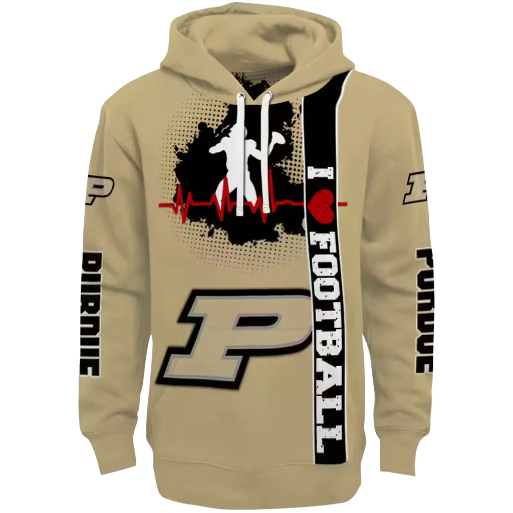 purdue boilermakers football heartbeat gold hoodie best selling purdue boilermakers football heartbeat gold hoodie best selling