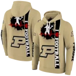 purdue boilermakers football heartbeat gold hoodie best selling