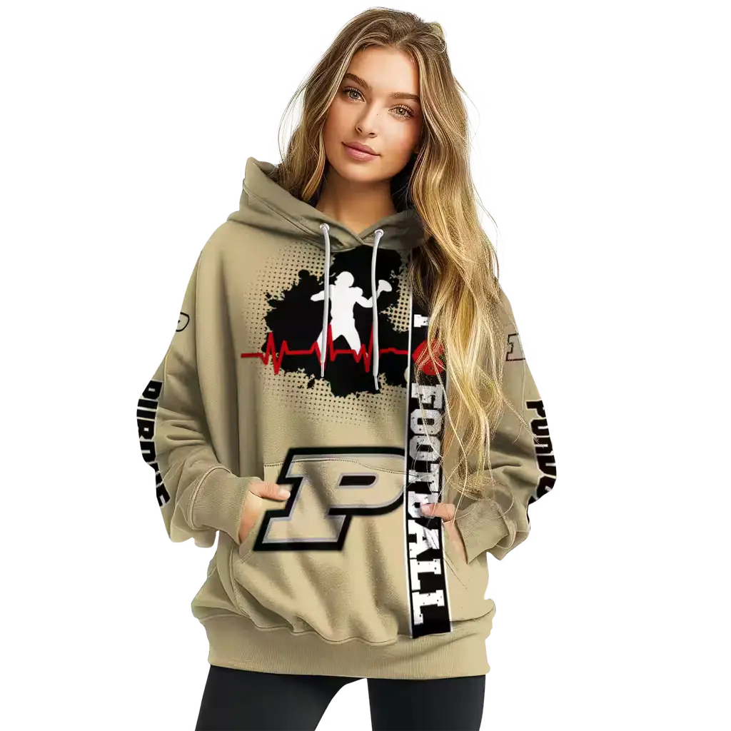 purdue boilermakers football heartbeat gold hoodie high quality purdue boilermakers football heartbeat gold hoodie high quality