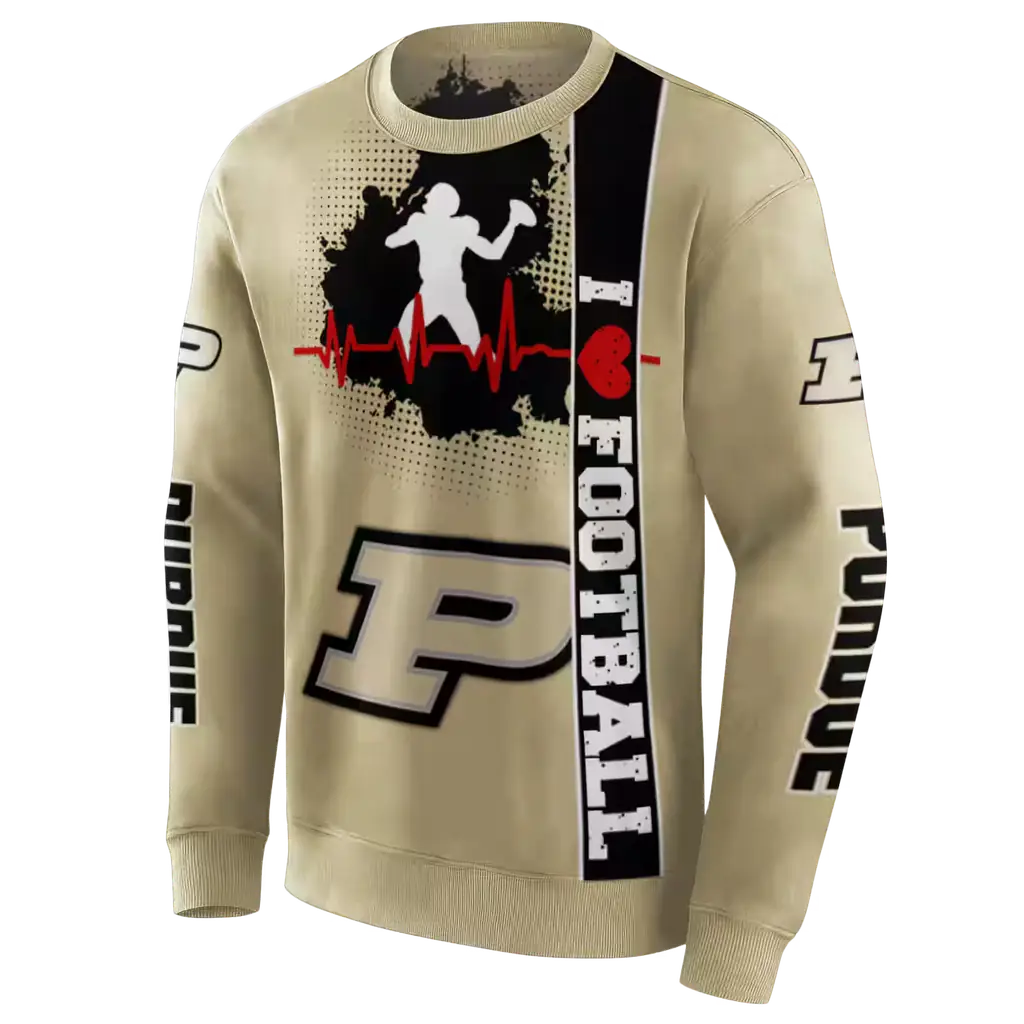 purdue boilermakers football heartbeat gold hoodie new arrival purdue boilermakers football heartbeat gold hoodie new arrival