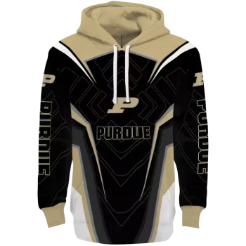 purdue boilermakers futuristic pattern gold black hoodie best selling