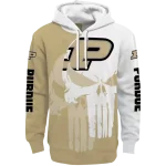 purdue boilermakers graphic punisher gold white hoodie best selling