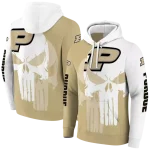 purdue boilermakers graphic punisher gold white hoodie best selling
