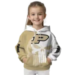 purdue boilermakers graphic punisher gold white hoodie best selling